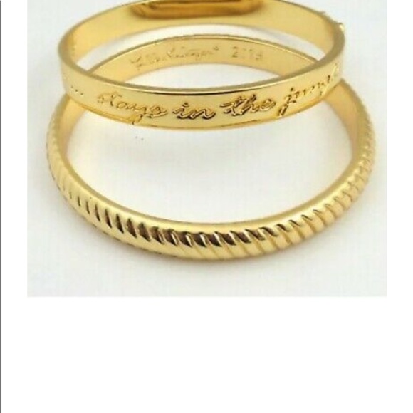 Lilly Pulitzer Gold Bangles Set “In The Jungle” - Picture 1 of 15